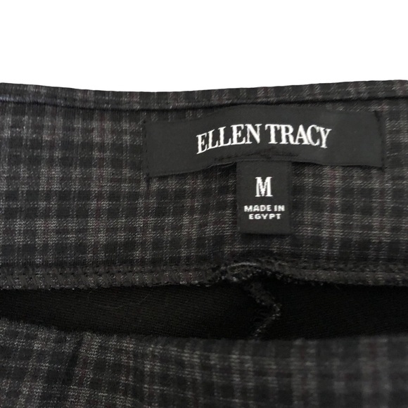 Ellen Tracy Plaid Brown Slim trousers - Picture 3 of 5